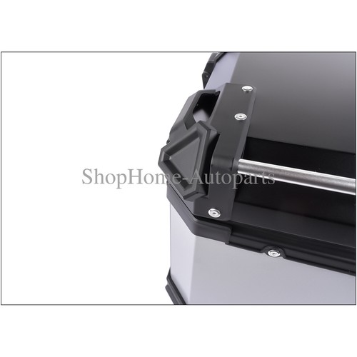 Motorcycle Top Box Luggage Storage Case Al Alloy Tail Carrier Trunk Silver 45L - Picture 11 of 12