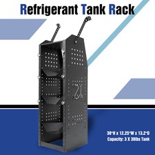 38h Refrigerant Tank Rack Steel Freon Tank Holder Rack Shelving Adjustable New