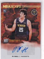 2024-25 Panini Hoops NBA No. HSR-HAL PJ Hall Rookie Auto