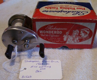 81523 SHAKESPEARE DIRECT DRIVE 1928 FC REEL READ TAG BOX NICE | eBay