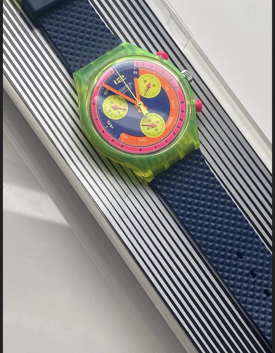 New Swatch Watch Grand Prix SCJ101 RARE 1991 Vintage Stranger Things Old School