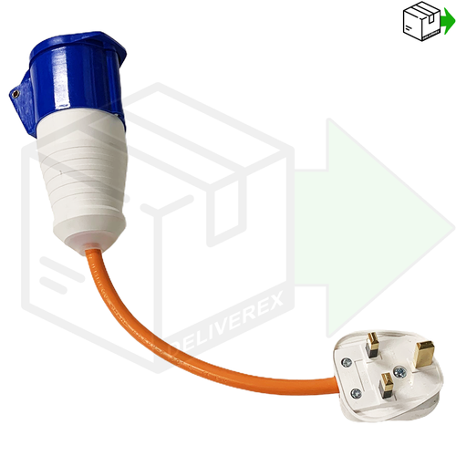 UK CARAVAN ELECTRIC HOOK UP CONVERTER ADAPTOR CABLE eBay