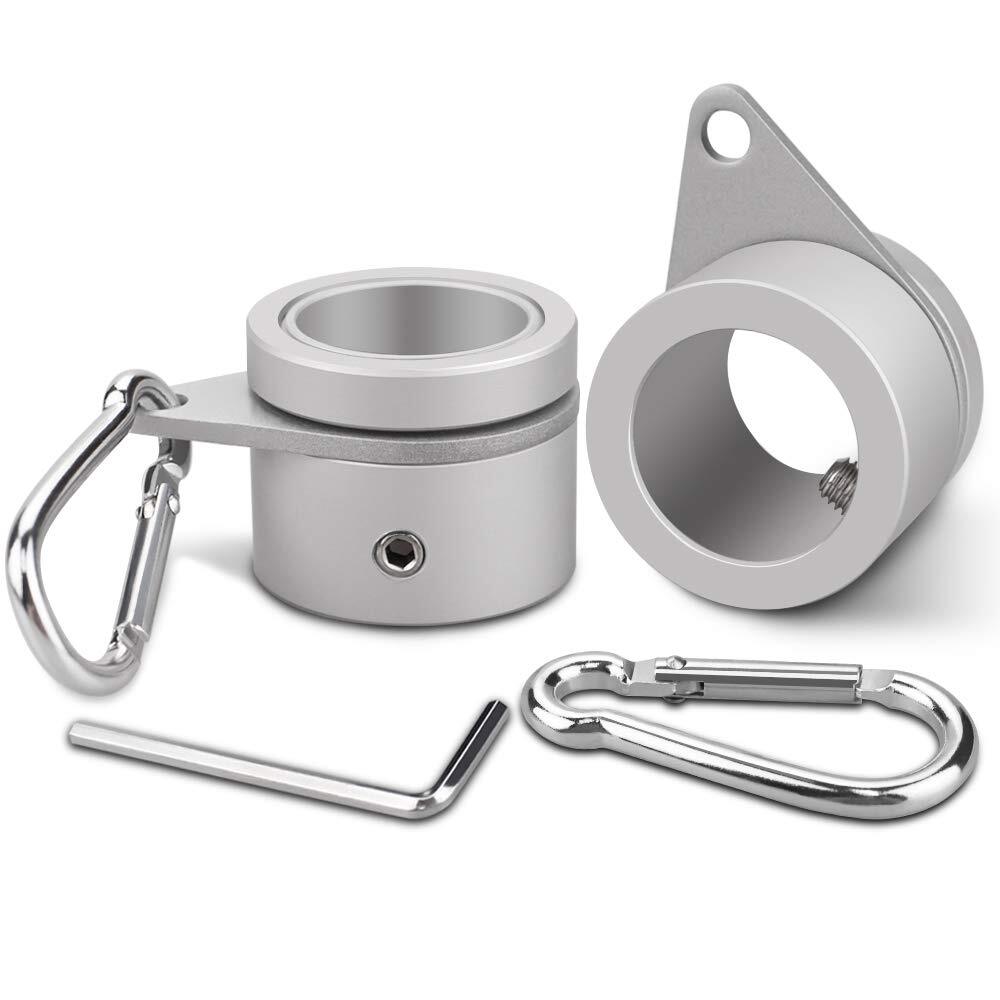 2-Piece Rotating Flagpole Clips For 1" Diameter Pole – Tangle-Free Mounting Rings