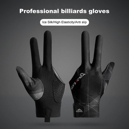 Snooker Billiard Glove Pool Left & Right Hand 3 Finger Billiard Glove For Unisex - Picture 3 of 40