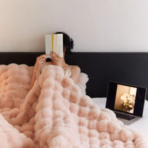 Winter Plüsch Decke Warm Super Weich Decken Bett Sofabezug Flauschig Überwurf - Bild 23 von 27