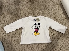 RARE Mickey  Co Disney 2000 Kids Sweatshirt Size 3T White Crew Pullover