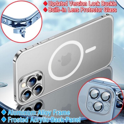 For iPhone 15 14 Pro Max Version 2.0 Clean Lens Phone Case With Camera Protector