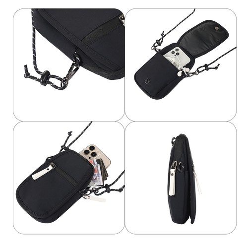Cross-body Lanyard Wallet Belt Loop Zipper Pocket Bag Waist Pack Phone Universal - Picture 21 of 65
