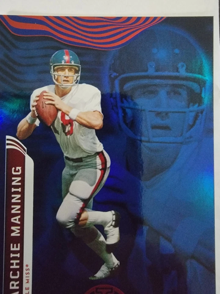 Archie Manning 2023 Panini Chronicles Blue Illusions 90/99 Football Card #2 - Image 3 of 4