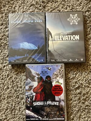 3 Freeski Dvds Show & Prove Tanner Hall Sammy Carlson Elevation Something Else