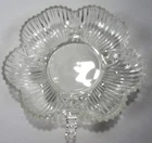 Vintage Federal Glass Shamrock Shaped Candy / Nut Dish 6" Four Leaf Clover