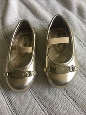 Michael Kors Rover Reeder Slip-On Logo Ballet Flats T-888 Gold Size US:5
