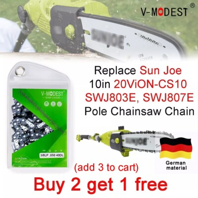 #ad #ad 10#x27;#x27; Chainsaw chain For Sun Joe SWJ803E SWJ807E Pole Chainsaw 3 8quot;LP .050quot; 40DL $8.99