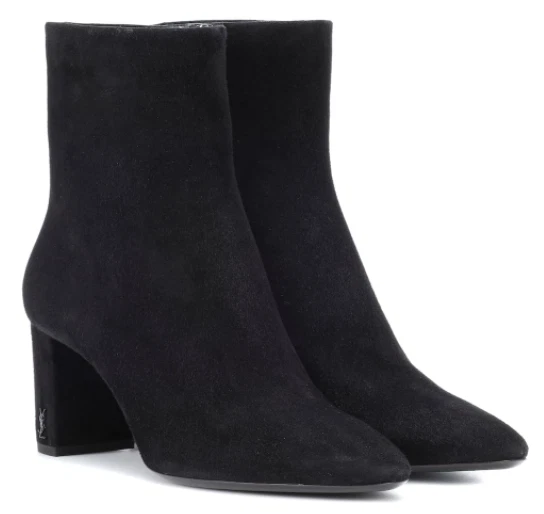995 YSL SAINT LAURENT Women s Lou 70 Suede Ankle Boots Size 39 1