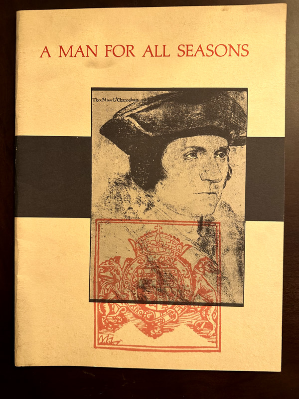 A MAN FOR ALL SEASONS 1963 Broadway Play Souvenir Program, Emlyn Williams