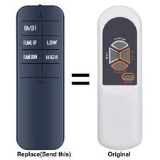 Replacement Remote Control For All Heat Surge Roll-N-Glow Fireplace Heater New