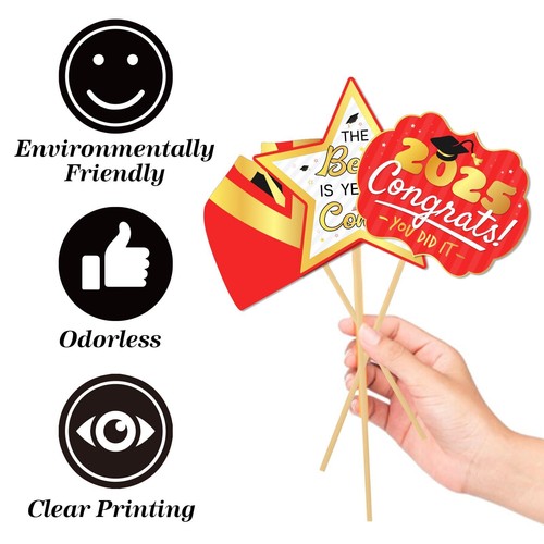 Graduation Photo Booth Props Class of 2025 Graduate Party Decorations Supplie... - Picture 7 of 7