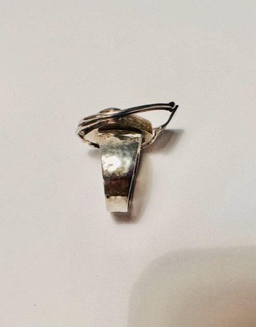 Solid Silver 925 Artisan Hand Crafted Ring Size T… - image 4
