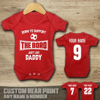 Middlesbrough - The Boro - Born to Support - Baby Vest Suit Grow