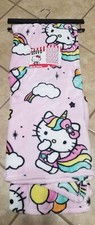 Sanrio Hello Kitty Pink Unicorn Rainbow 50 x 70 Inch Plush Throw Blanket