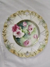 P. S. Prussia  -  Rose Pattern  -  9 1/2" Plate