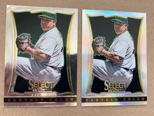 BARTOLO COLON Lot 2013 Panini Select base & Silver Holo Prizm #69  OAKLAND A's