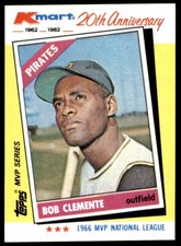 Bob Clemente 1982 Topps Kmart 20th Anniversary Card# 10