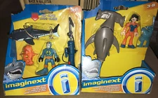 IMAGINEXT REEF DIVER W SHARK & Hammerhead & snorkler 2 Sets New SHARK WEEK