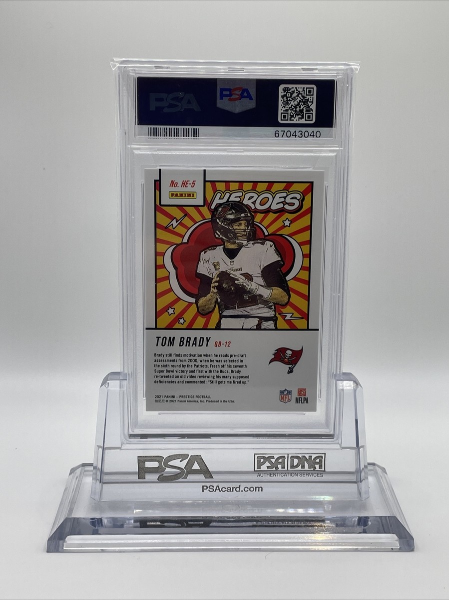 2021 Prestige HEROES Tom Brady Football Card #HE-5 PSA 10 Gem Mint