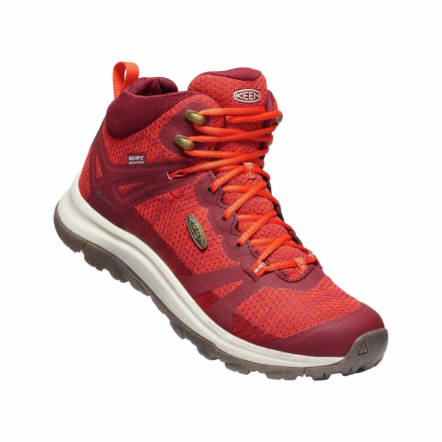 Женские ботильоны Keen Terradora II Mid WP красного цвета походная обувь KE-1025435 18890₽