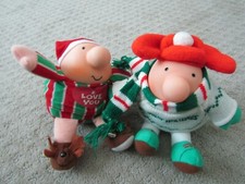 Vintage ZIGGY Santa I LOVE YOU Plush Doll 1987 American Greetings lot of 2