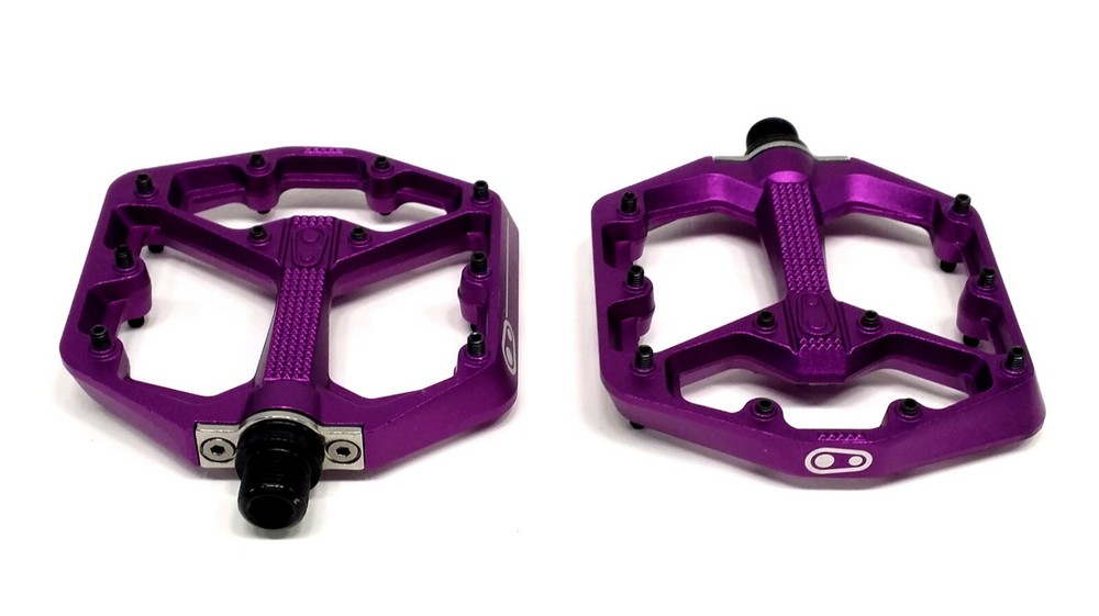 Crank Brothers STAMP 7 Platform Mountain Bike Pedals, Small, Purple