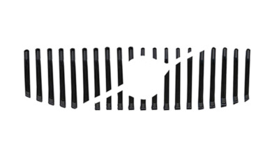For Volvo XC60 2022-2024 Glossy Black Front Bumper Vertical Grille Mesh Trims