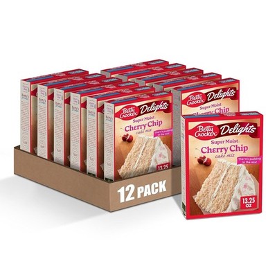 12 x Betty Crocker Super Moist Cherry Chip Cake Mix