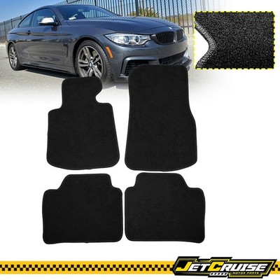 14-20 F32 4 Series Black Nylon Front & Rear Floor Mats Carpet FOR: (BMW)