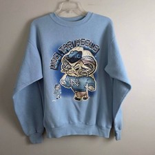 Vintage Lee Sport UNC Tar Heels Sweatshirt XL Carolina Blue Rameses 90s USA Made