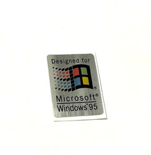 2Pcs Designed for Microsoft Windows 95 Sticker Decal Logo 18mm x 26mm F