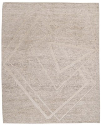 311x254 cm Mahli Fine Teppich grau Schurwolle - modern