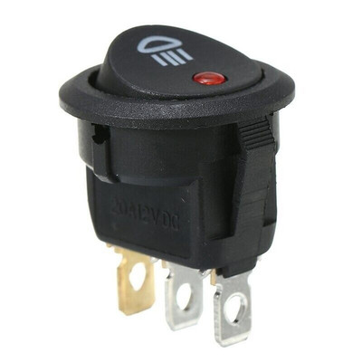 23mm Ein-Aus-Wippschalter Rund DC12V 20A Rote Car LED-Nebelscheinwerfer Schalter