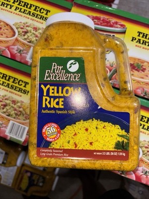 Par Excellence Yellow Rice 3.5 lbs Jar   Spanish Style Long Grain Rice