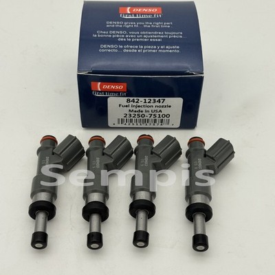 OEM 4PCS Genuine 23250-75100 DENSO Fuel Injector For 05-16 Toyota Tacoma 2.7L I4