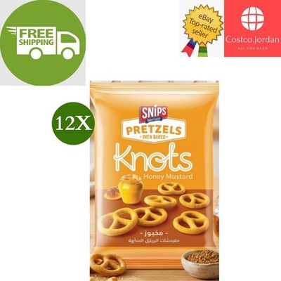 12er Pack X Snips Ofengebackene Brezeln Knoten Honig Senf Geschmack, 25 Gramm