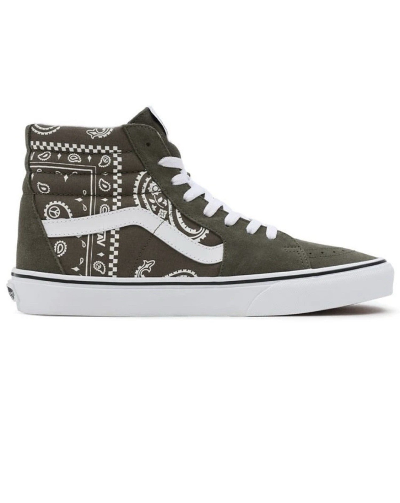 Vans SK8-HI (PEACE PAISLEY) 10 US GRAPE LEAF/TRUE WHITE