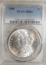 1886 P Morgan Dollar PCGS MS63 UNCIRCULATED BETTER DATE $1 Coin BUY IT NOW!