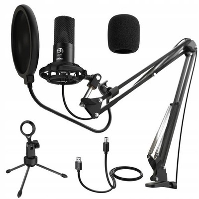 Fifine T669 USB Kondensatormikrofon mit Arm und Pop-Filter