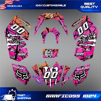 Suzuki LTR 450 ATV stickers decals graphics kit 2006 2007 2008 2009 2012 to 2014