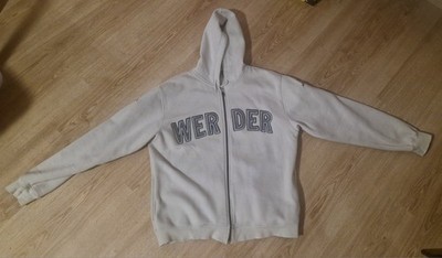 Vintage Werder Bremen Jacke Kappa Gr. XL Creme/Grau (Thomas Schaaf)