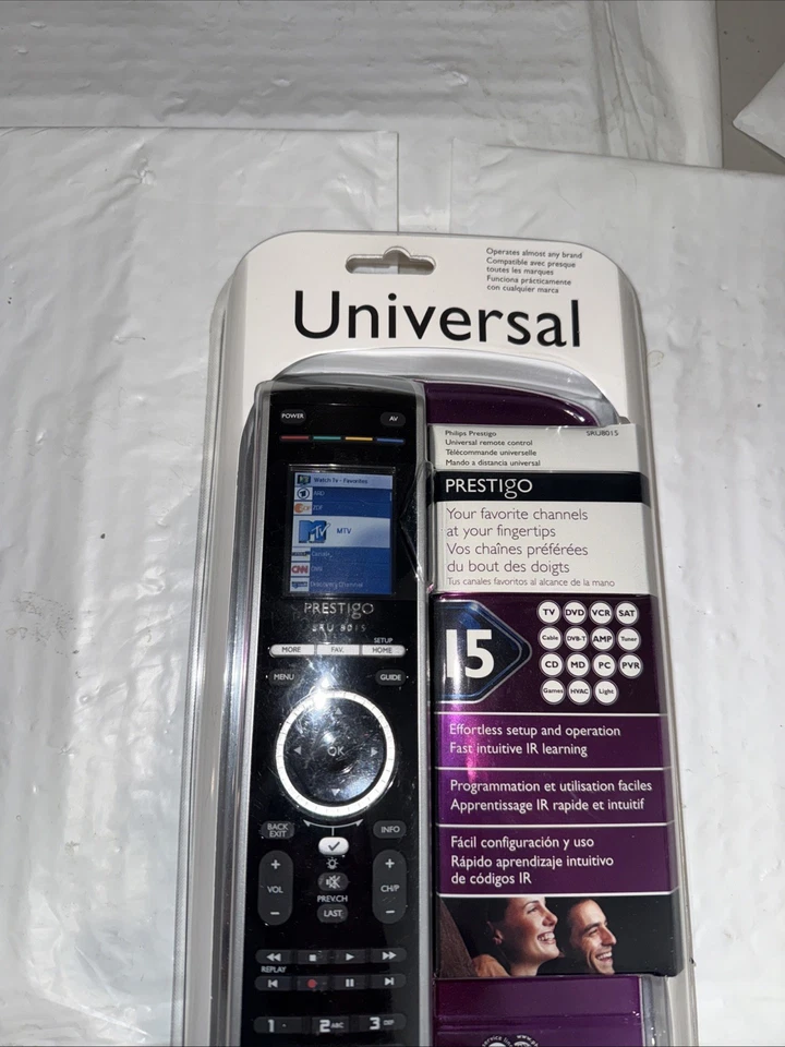 Philips Prestigo SRU 8015 SRU8015 Universal Remote Control New Sealed - Image 2 of 3