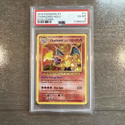 2016 POKEMON XY EVOLUTIONS #11 CHARIZARD-HOLO PSA 6
