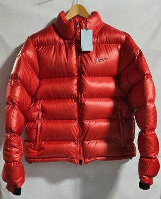 Nike Air x NOCTA Sunset Red Down Puffer Jacket Drake Mens Medium DO2783-657